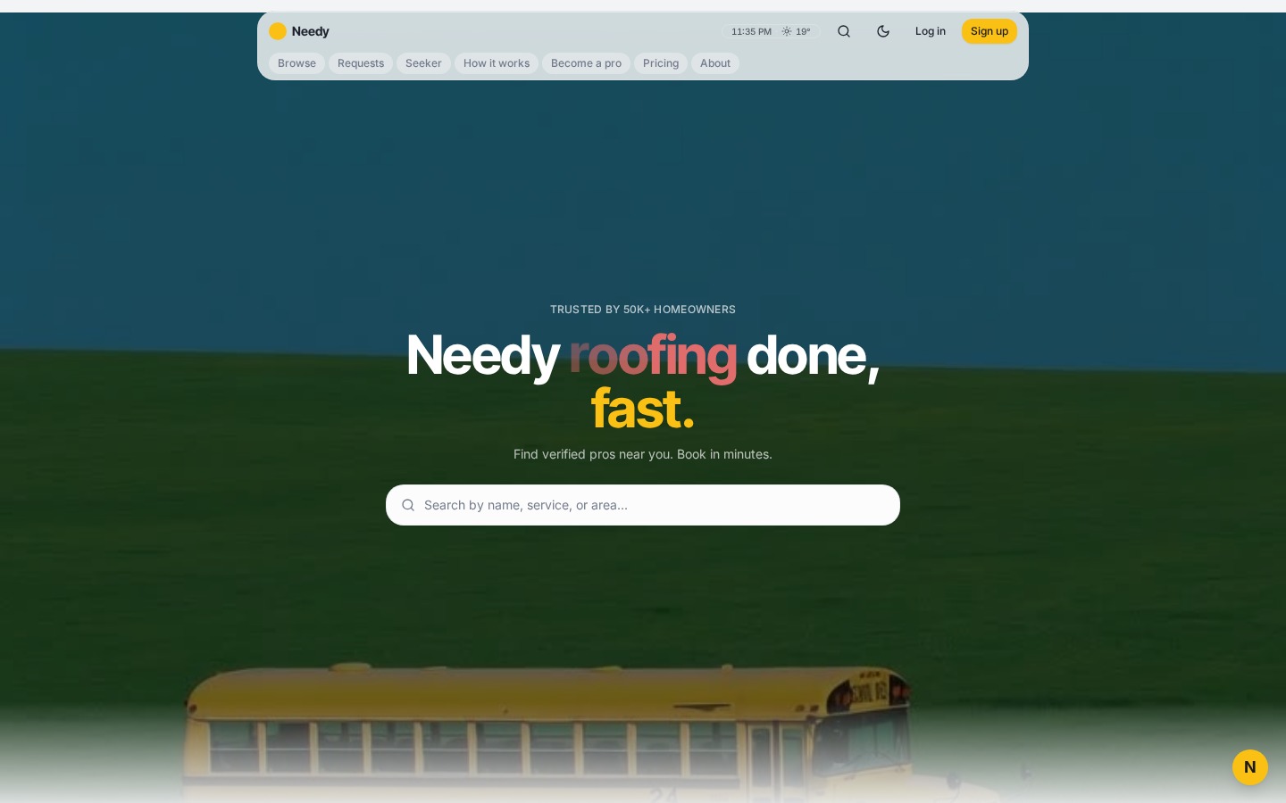 needy desktop website
