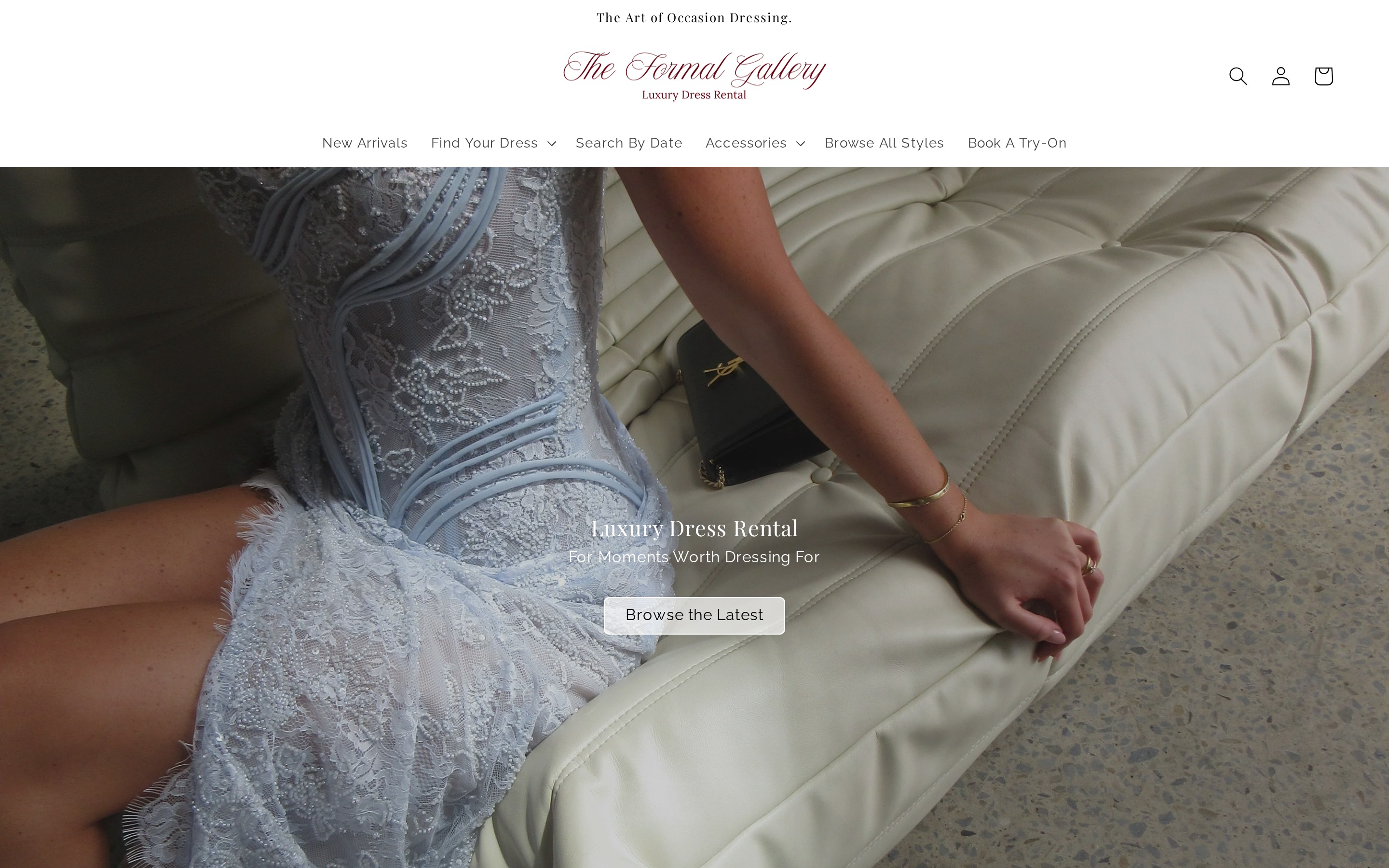 formal gallery desktop website