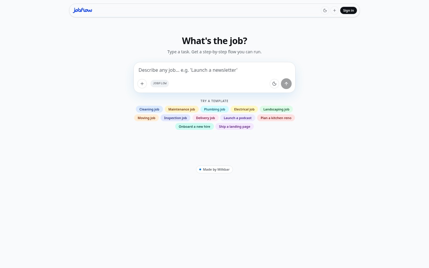 jobflow desktop website